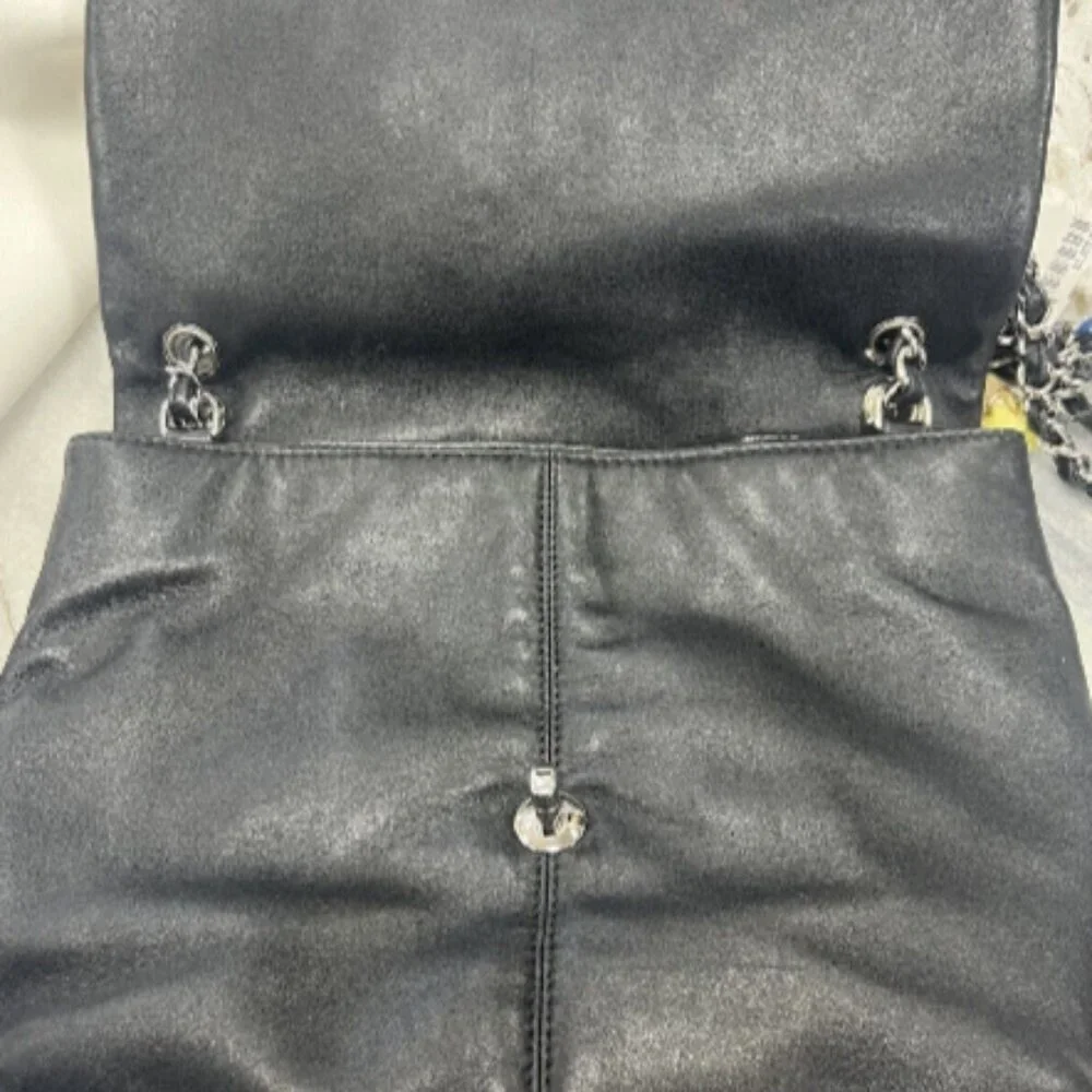 Chanel Lambskin Quilted Large Trianon Messenger Flap black